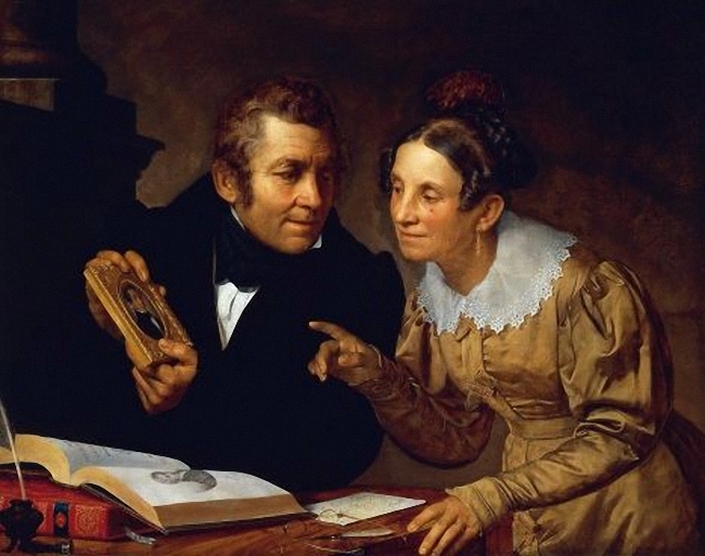 Portrait Of The Artist's Parents by Pietro Fabris, 1832